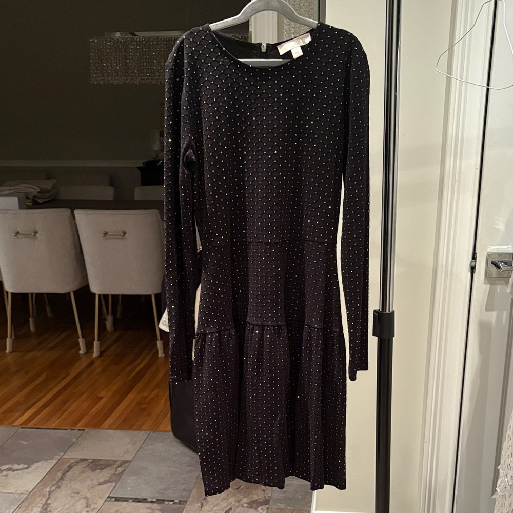 Michael Kors Black Dress with Gold Sparkly Dots